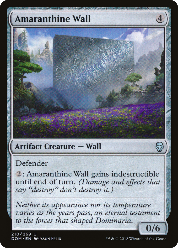 Amaranthine Wall (DOM-210) [Dominaria] Foil