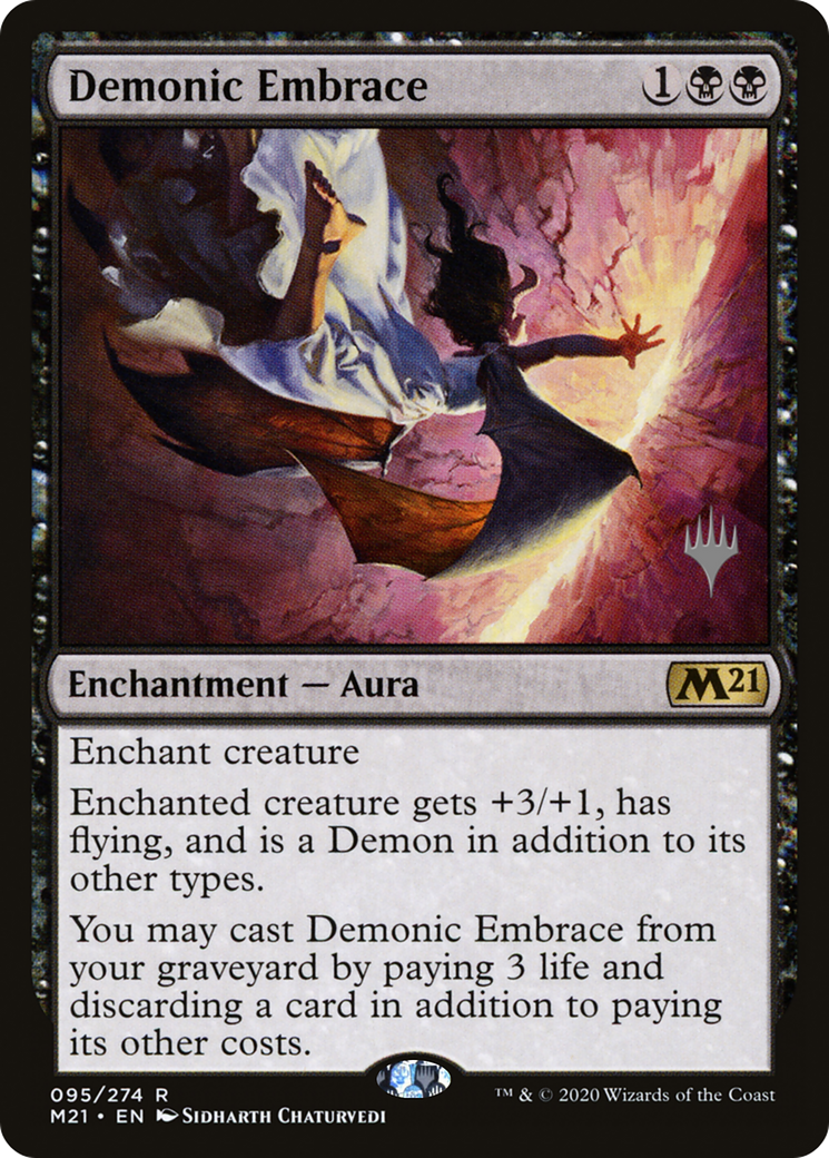 Demonic Embrace (PPM21-095) [Promo Pack: Core Set 2021 Promos] Foil