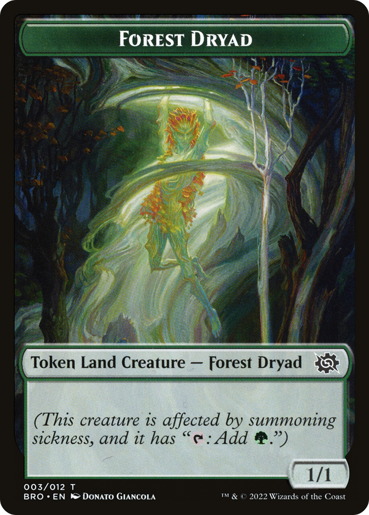Forest Dryad (TBRO-003) [The Brothers' War Tokens]