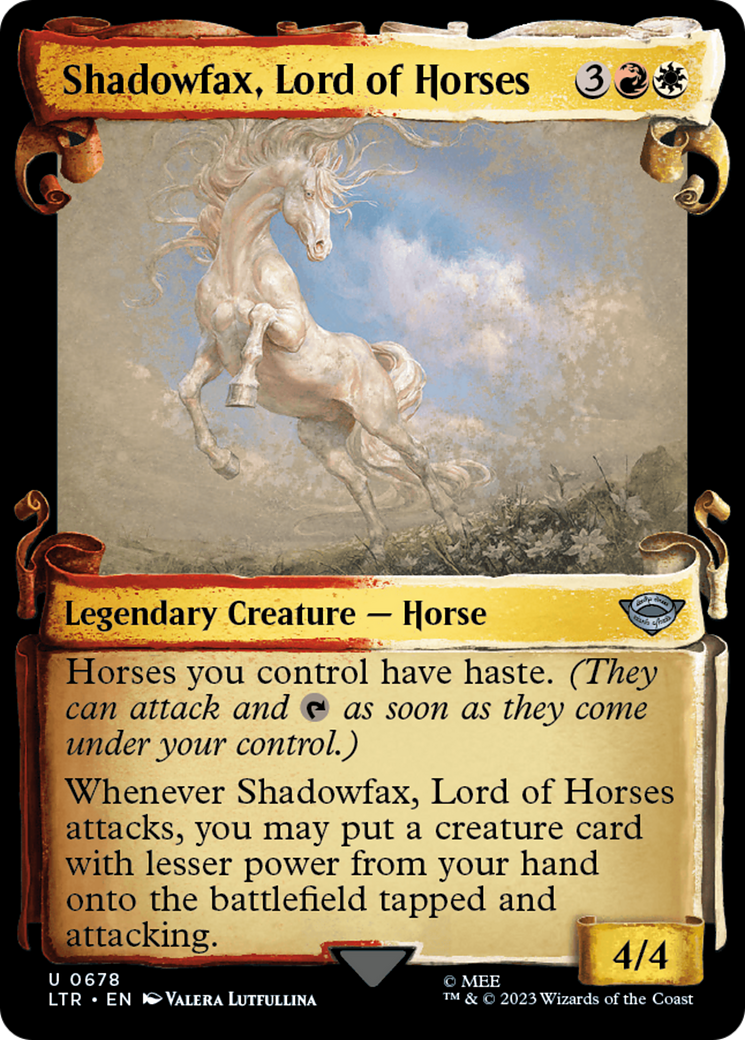 Shadowfax, Lord of Horses (Showcase Scrolls) (LTR-678) [The Lord of the Rings: Tales of Middle-earth] Foil