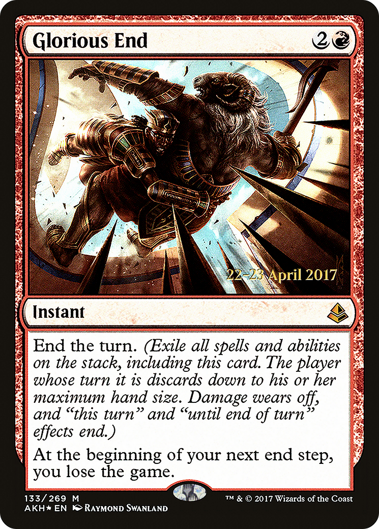 Glorious End (PRE-133) [Amonkhet Promos] Foil