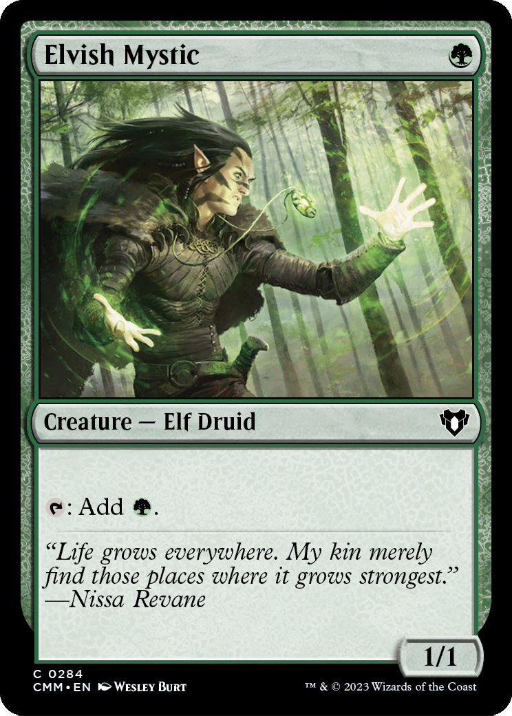 Elvish Mystic (CMM-284) [Commander Masters] Foil