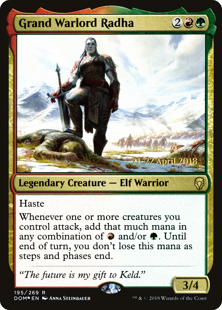 Grand Warlord Radha (PRE-195) [Dominaria Promos] Foil