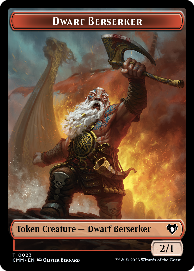 Dwarf Berserker (TCMM-023) [Commander Masters Tokens] Foil