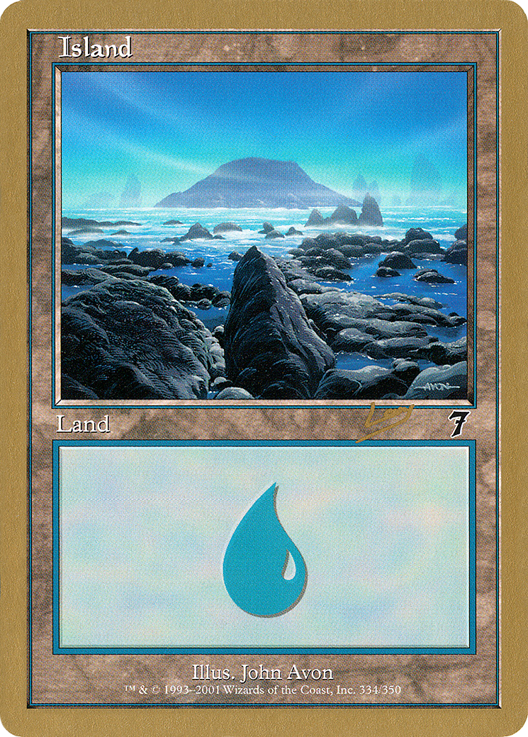 Island (334) - 2002 Raphael Levy (7ED) [World Championship Decks 2002]