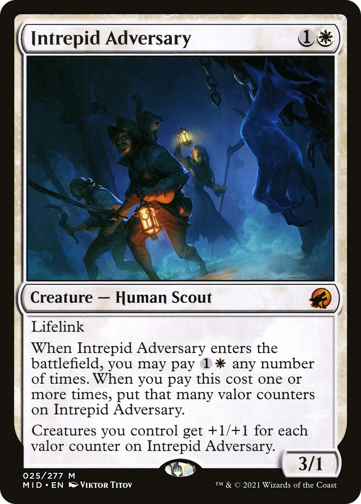 Intrepid Adversary (MID-025) [Innistrad: Midnight Hunt] Foil