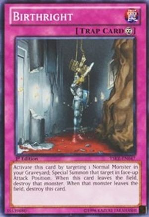 Birthright (Common) (YSKR-EN047) - Starter Deck: Kaiba Reloaded 1st Edition