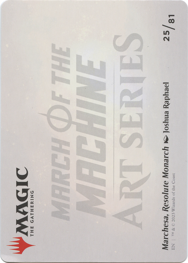 Marchesa, Resolute Monarch // Marchesa, Resolute Monarch (AMOM-025) (Borderless) [March of the Machine Art Series] Foil