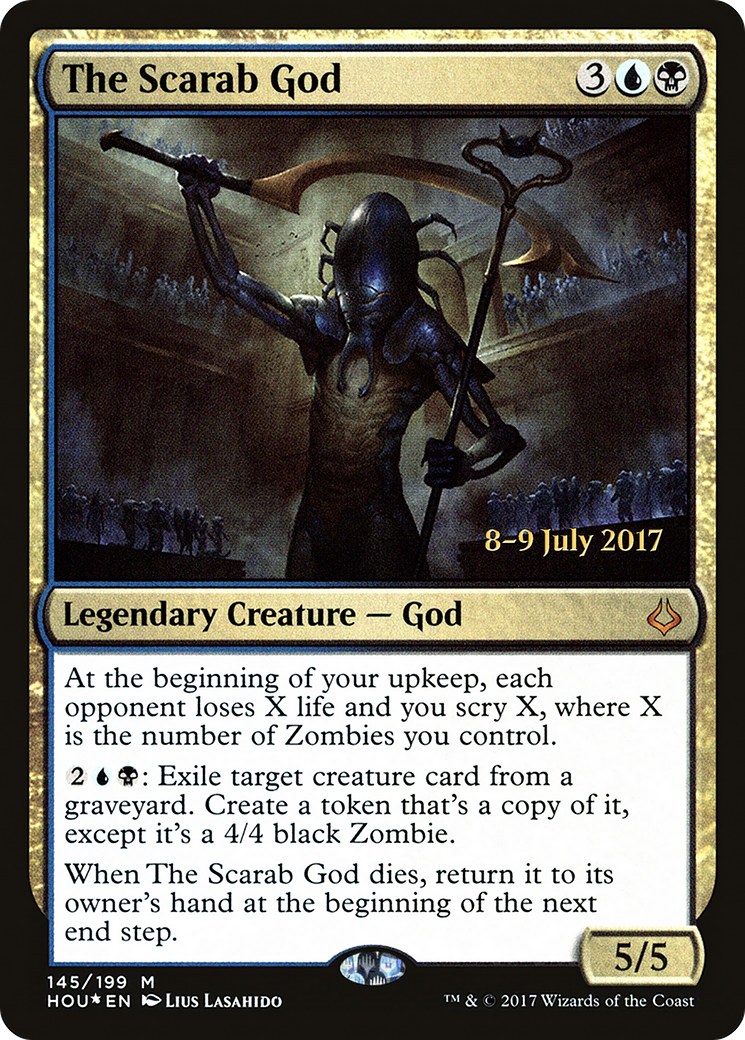 The Scarab God (PRE-145) [Hour of Devastation Promos] Foil