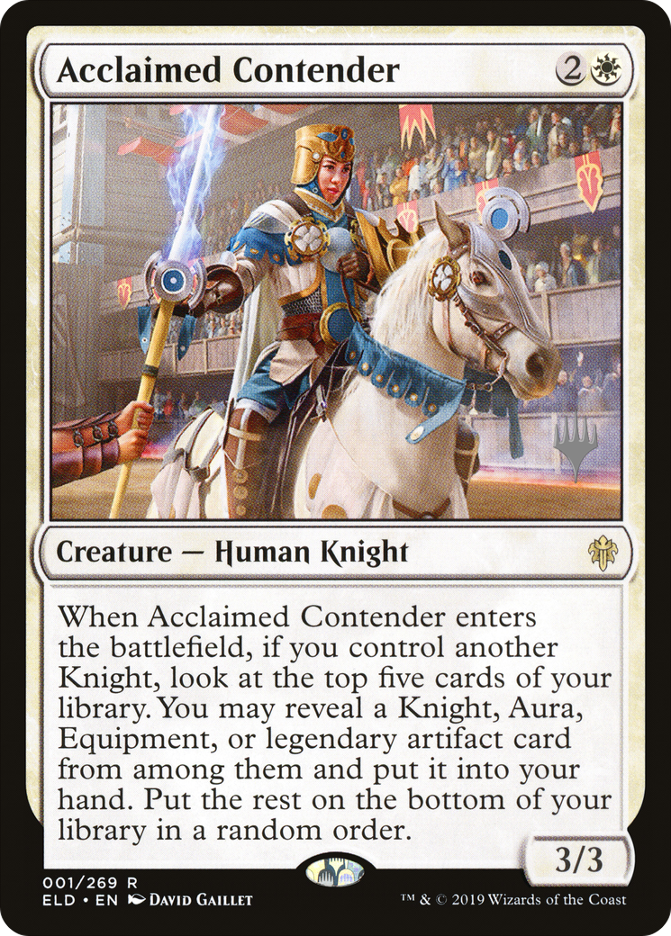 Acclaimed Contender (PPELD-001) [Promo Pack: Throne of Eldraine Promos] Foil