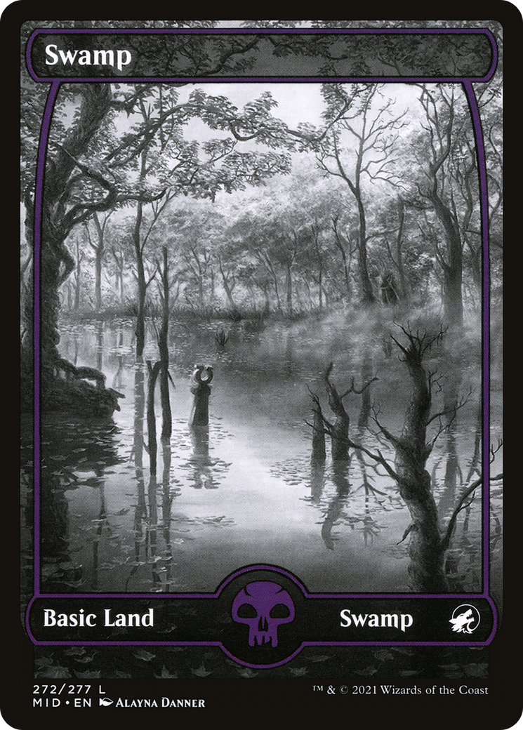 Swamp (MID-272) (Showcase) [Innistrad: Midnight Hunt] Foil