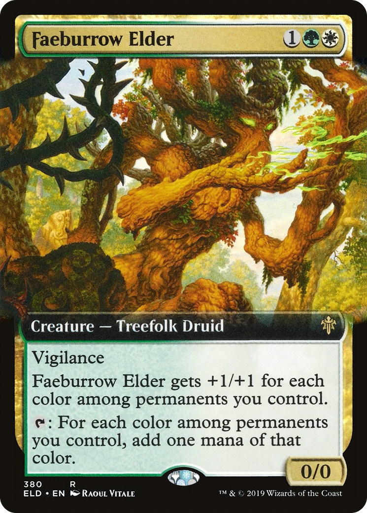 Faeburrow Elder (Extended Art) (ELD-380) [Throne of Eldraine] Foil