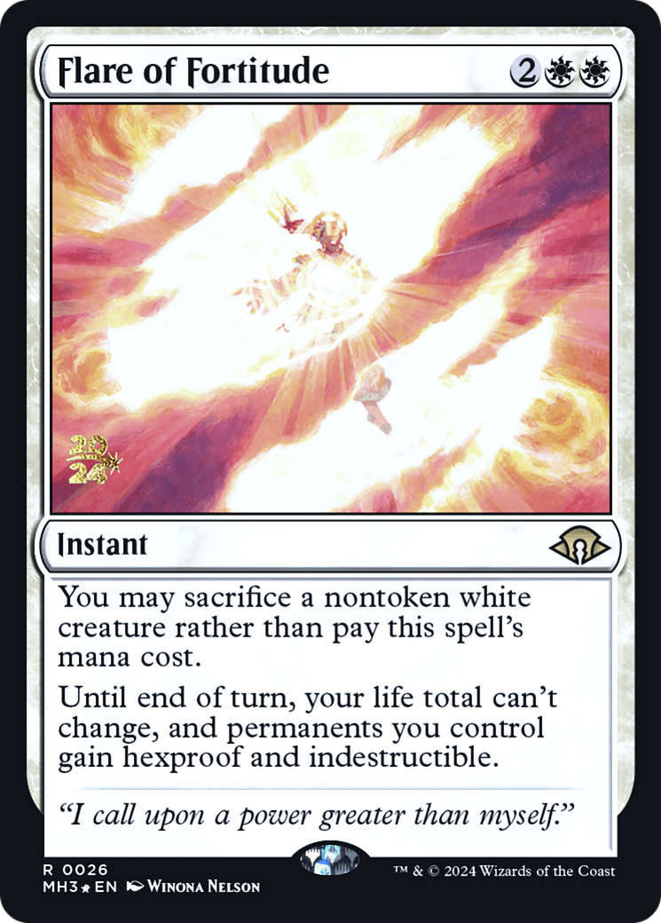 Flare of Fortitude (PRE-026) [Modern Horizons 3 Promos] Foil