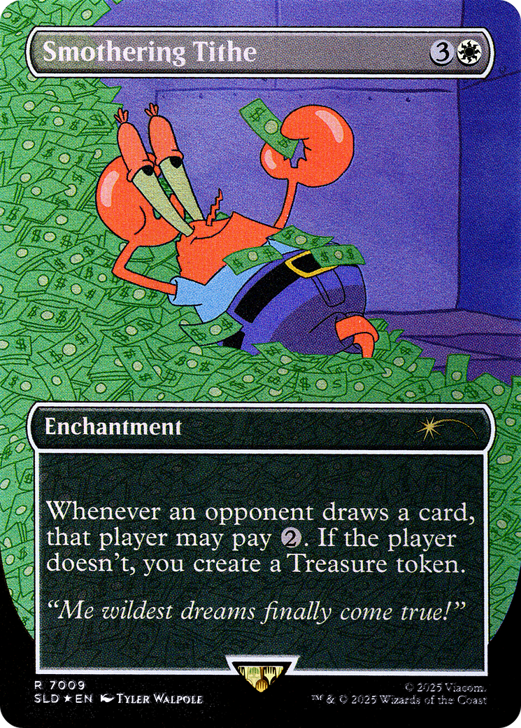 Smothering Tithe (SLD-7009) (Rainbow Foil) (Borderless) [Secret Lair Drop] Foil