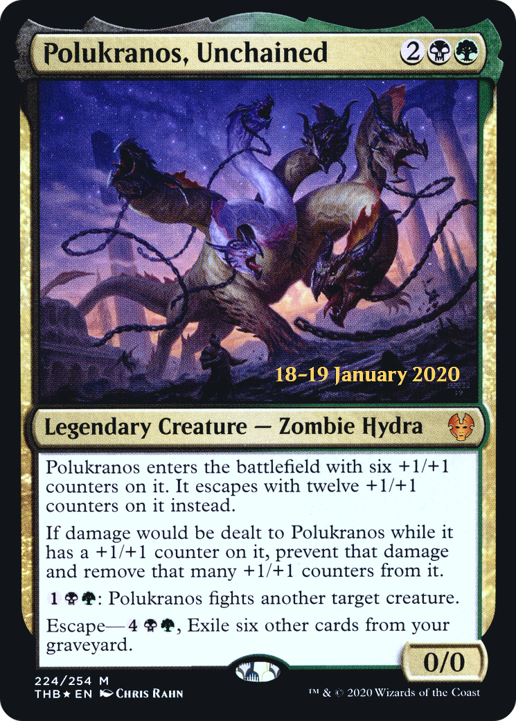 Polukranos, Unchained (PRE-224) [Theros Beyond Death Promos] Foil