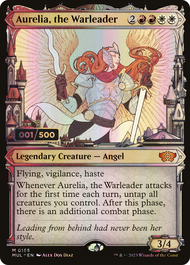 Aurelia, the Warleader (Serial Numbered) (MUL-165Z) (Showcase) [Multiverse Legends] Foil