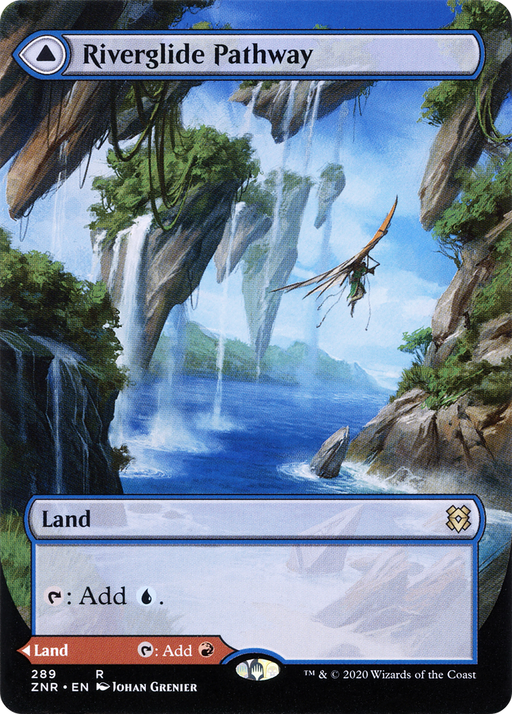 Riverglide Pathway (Borderless) (ZNR-289) (Showcase) [Zendikar Rising]