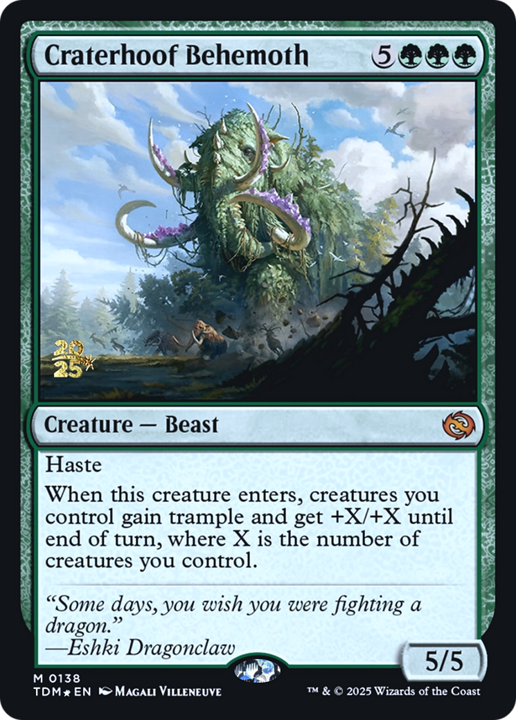 Craterhoof Behemoth (PRE-138) [Prerelease Cards] Foil