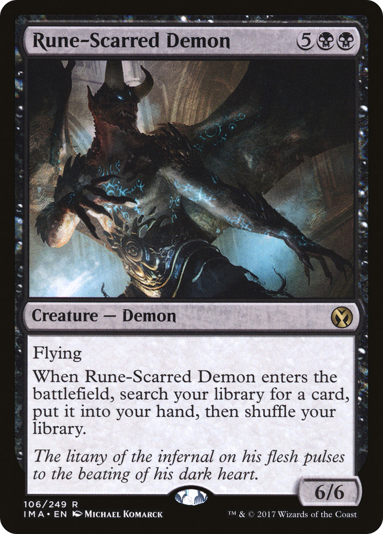 Rune-Scarred Demon (IMA-106) [Iconic Masters] Foil