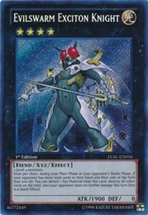 Evilswarm Exciton Knight (Secret Rare) (LVAL-EN056) - Legacy of the Valiant 1st Edition