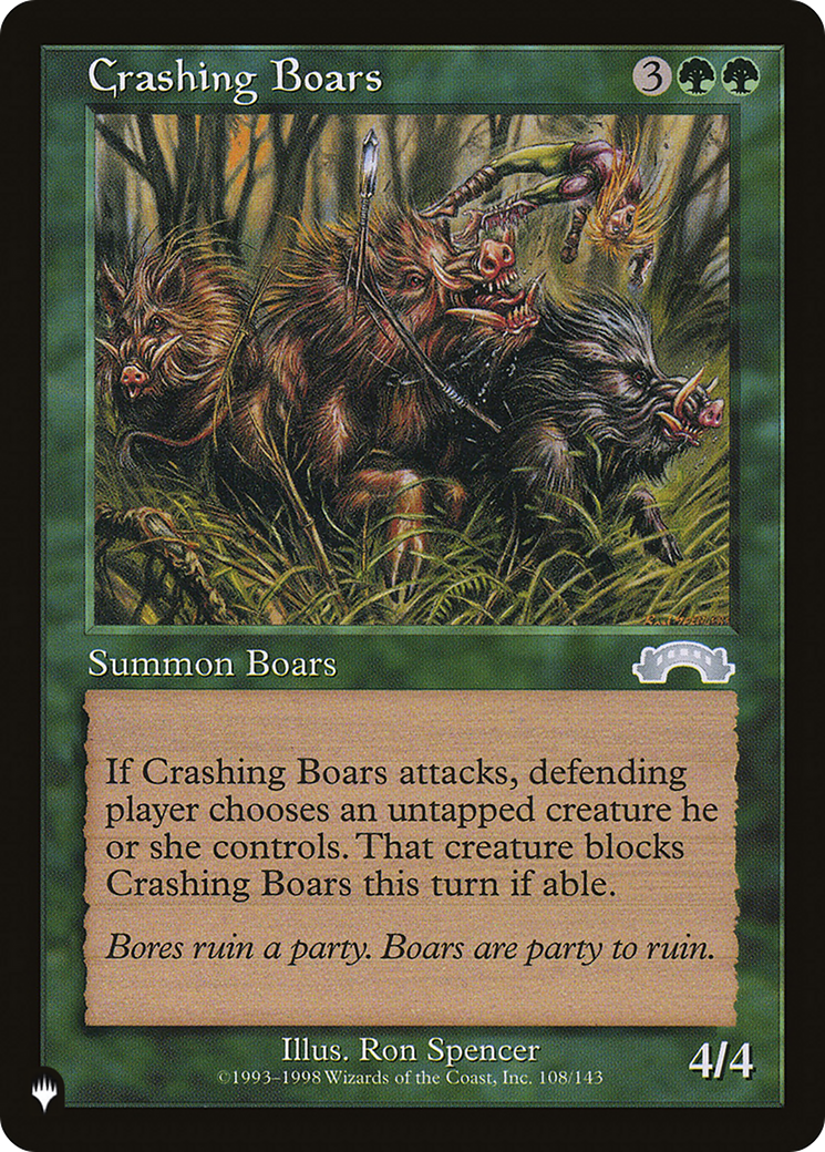 Crashing Boars (LIST-108/143) [The List]