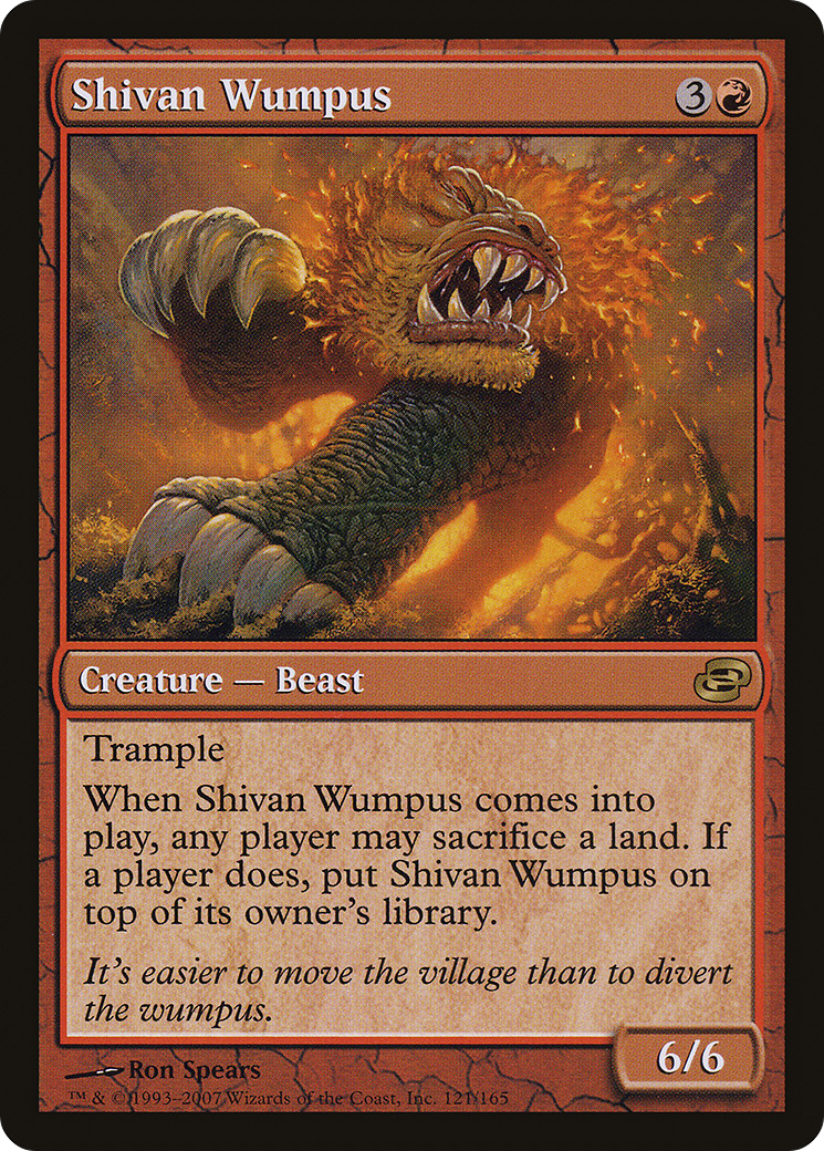 Shivan Wumpus (PLC-121) (Colorshifted) [Planar Chaos]
