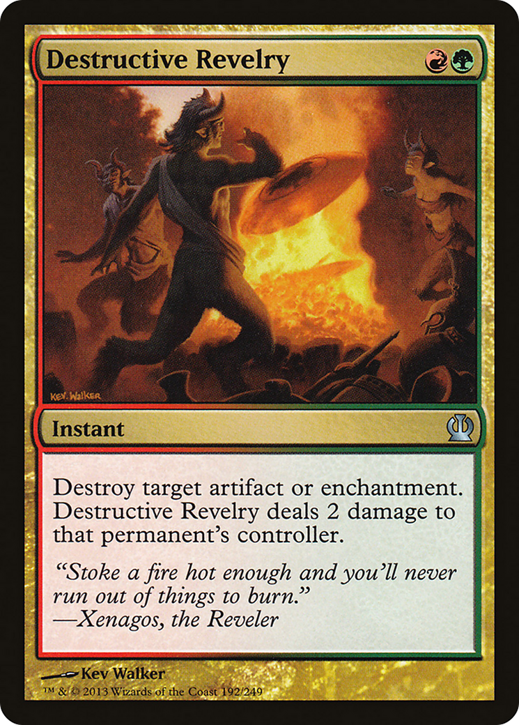 Destructive Revelry (THS-192) [Theros] Foil