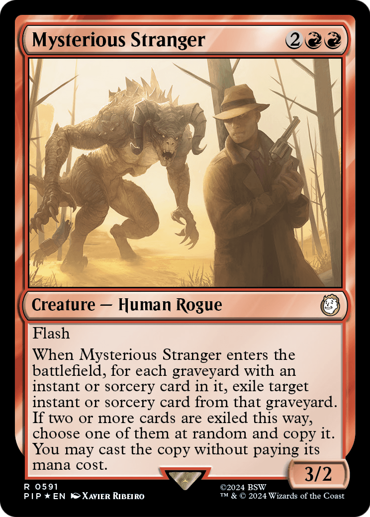 Mysterious Stranger (Surge Foil) (PIP-591) [Fallout] Foil