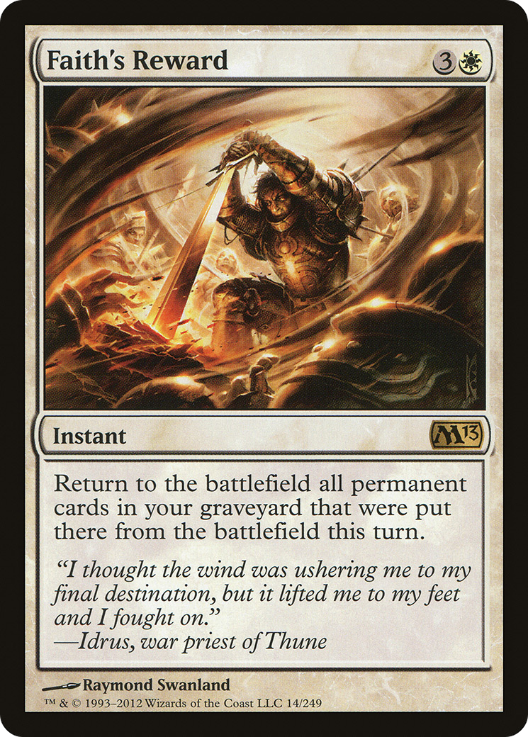 Faith's Reward (M13-014) [Magic 2013] Foil