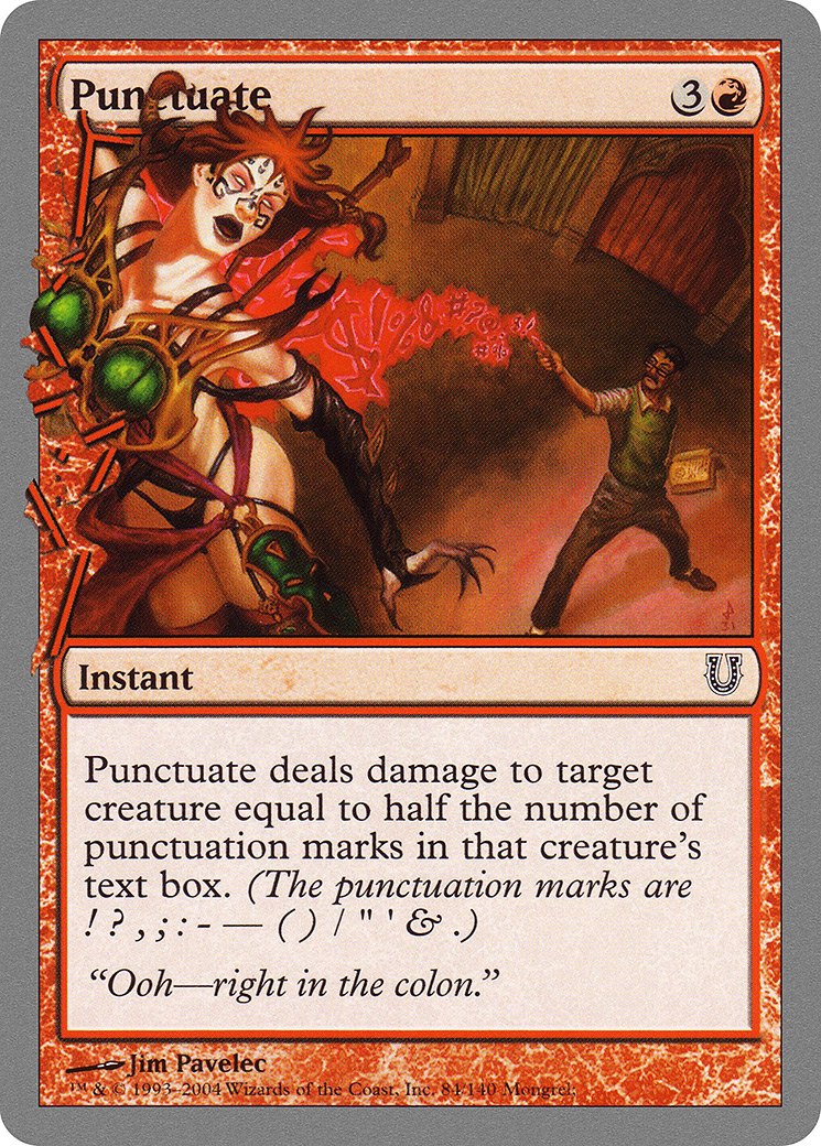 Punctuate (UNH-084) [Unhinged] Foil