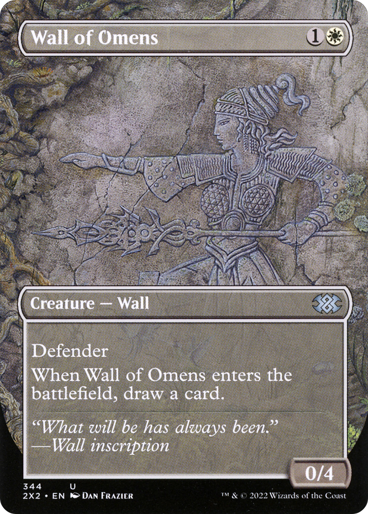 Wall of Omens (Borderless) (2X2-344) [Double Masters 2022] Foil