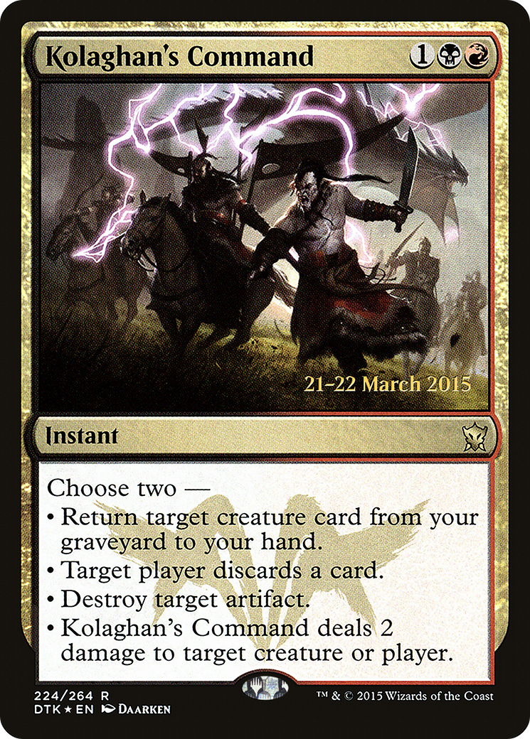 Kolaghan's Command (PRE-224) [Dragons of Tarkir Promos] Foil