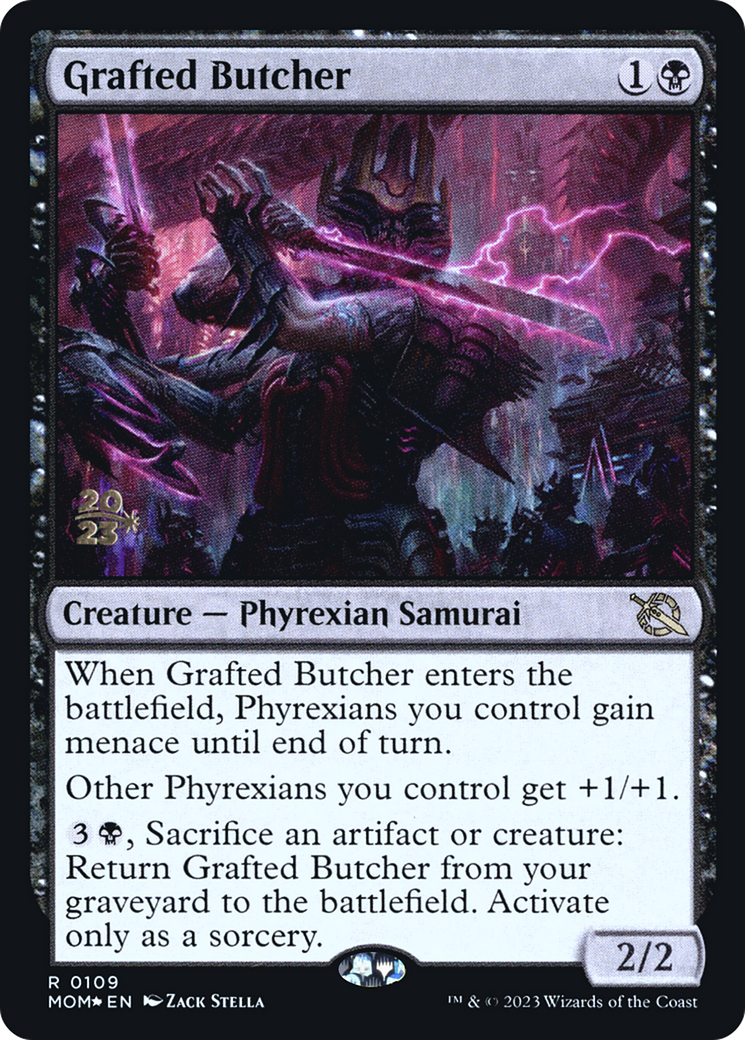 Grafted Butcher (PRE-109) [March of the Machine Promos] Foil