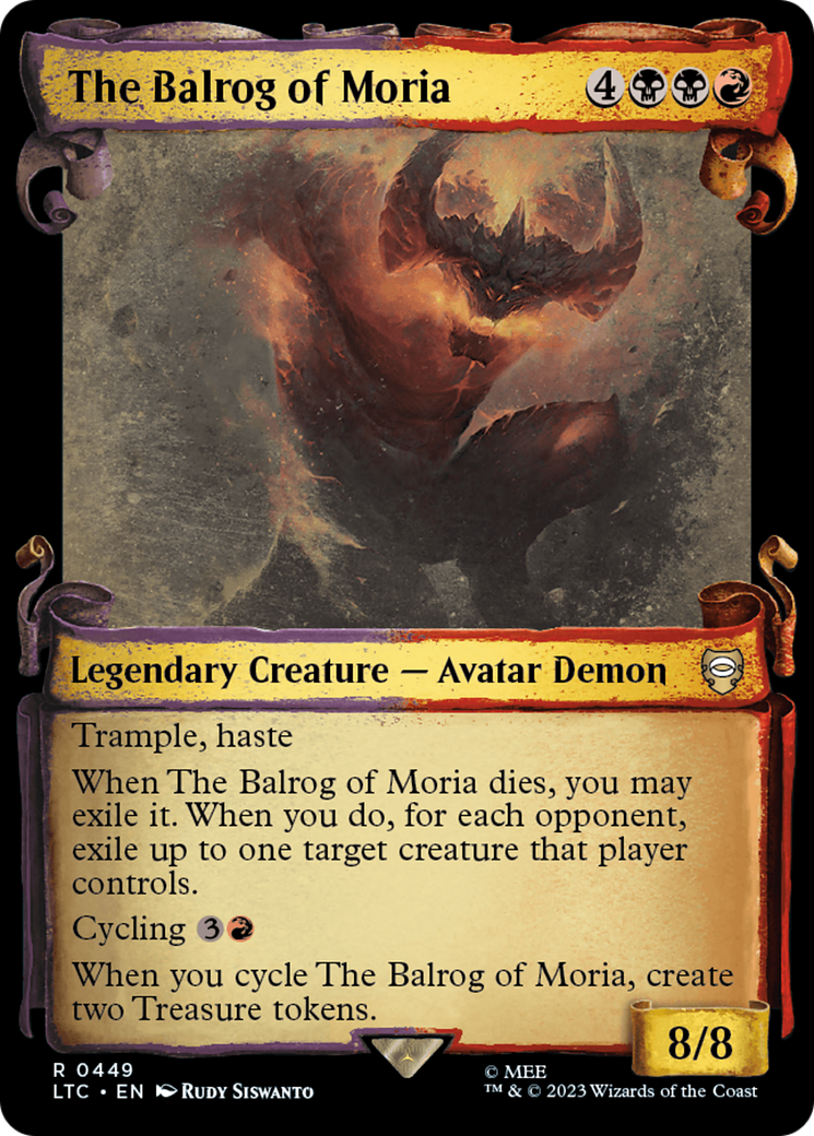 The Balrog of Moria (Showcase Scrolls) (LTC-449) [Tales of Middle-earth Commander] Foil