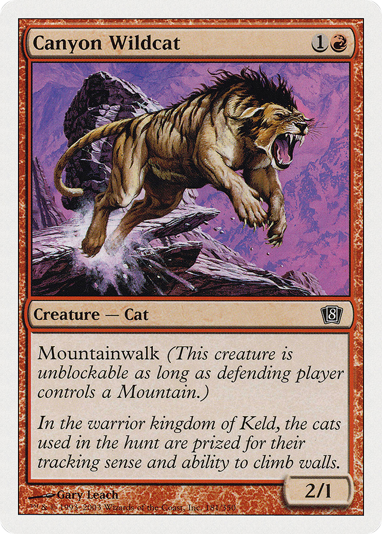 Canyon Wildcat (8ED-181) [8th Edition] Foil
