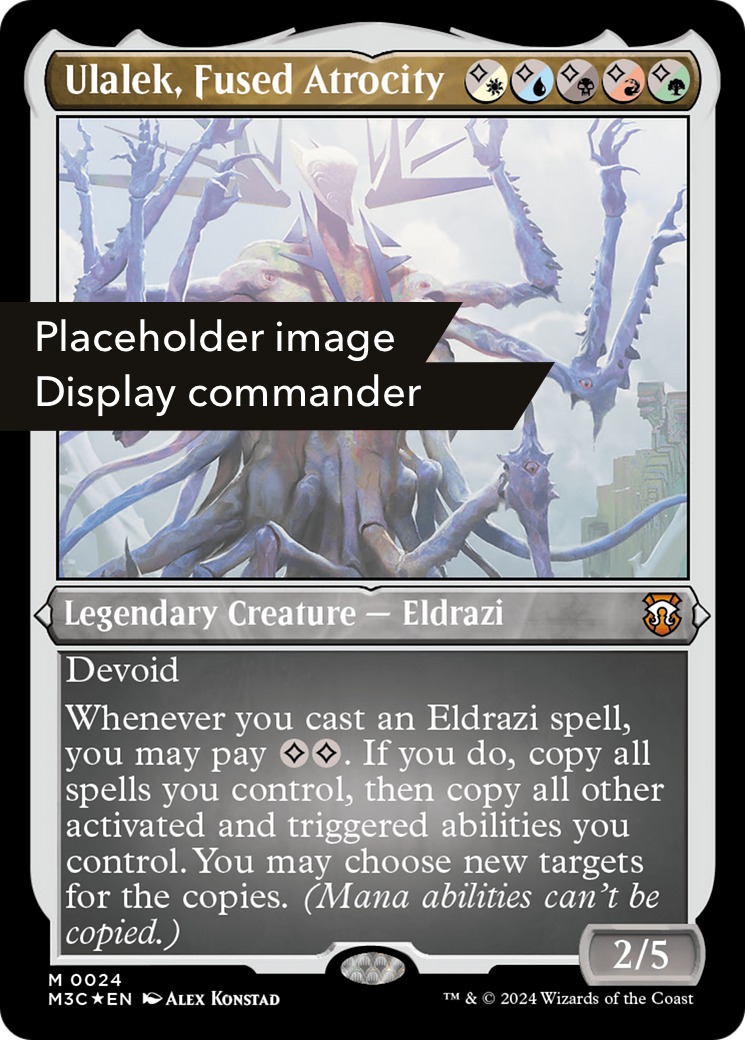 Ulalek, Fused Atrocity (Display Commander) (Ripple Foil) - Thick Stock (M3C-151) [Modern Horizons 3 Commander] Foil