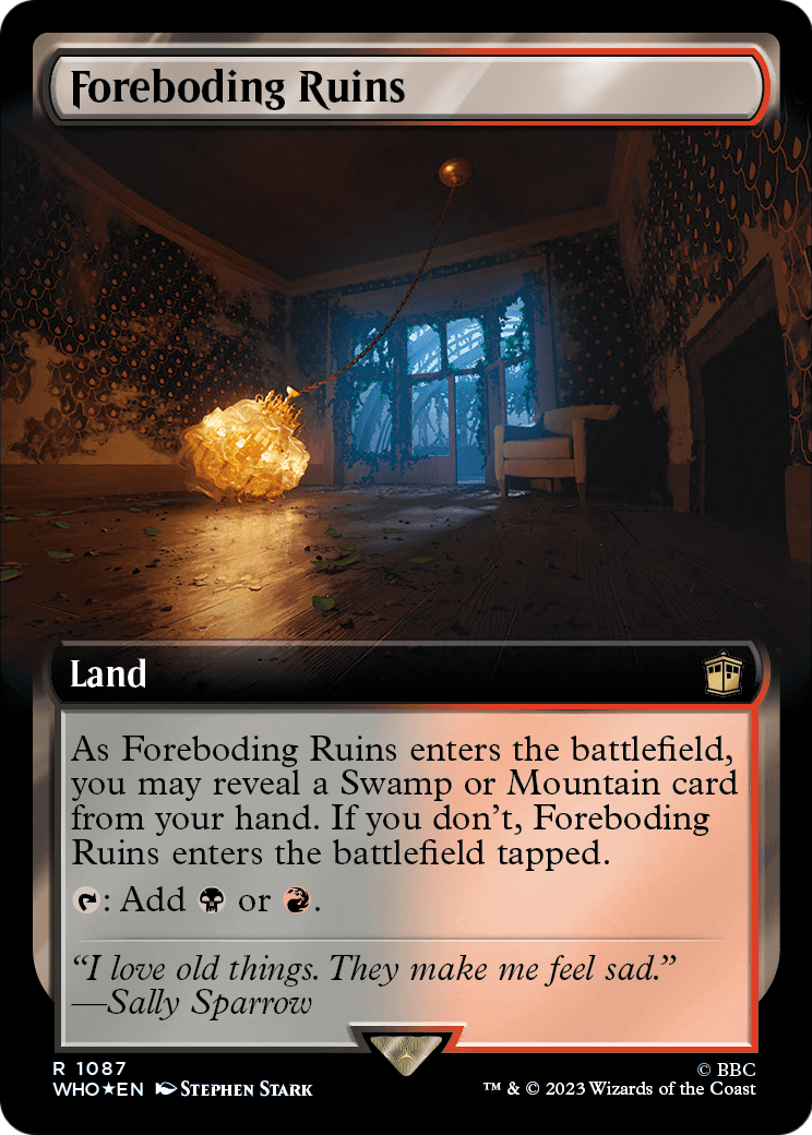 Foreboding Ruins (Extended Art) (Surge Foil) (WHO-1087) [Doctor Who] Foil