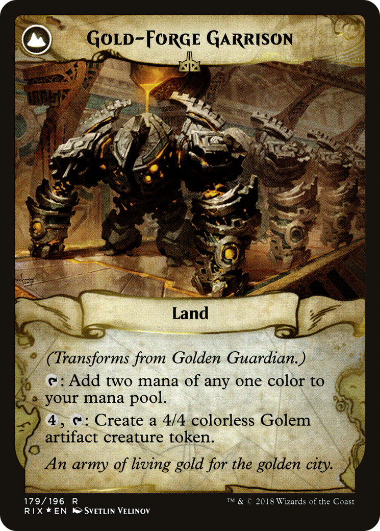 Golden Guardian (PRE-179) [Rivals of Ixalan Promos] Foil