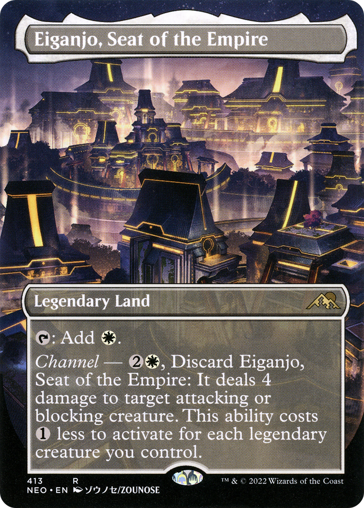 Eiganjo, Seat of the Empire (Borderless) (NEO-413) [Kamigawa: Neon Dynasty] Foil