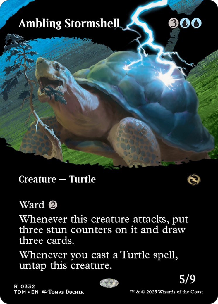 Ambling Stormshell (Borderless) (TDM-332) (Showcase) [Tarkir: Dragonstorm] Foil
