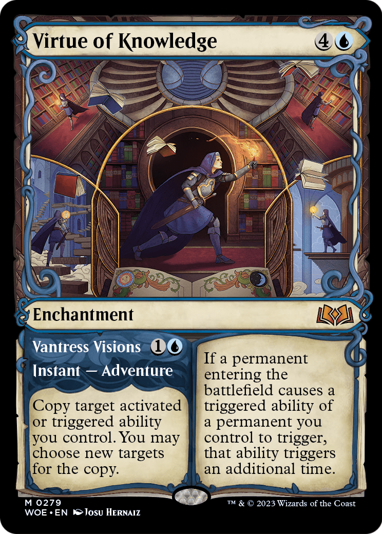 Virtue of Knowledge (Showcase) (WOE-279) [Wilds of Eldraine]