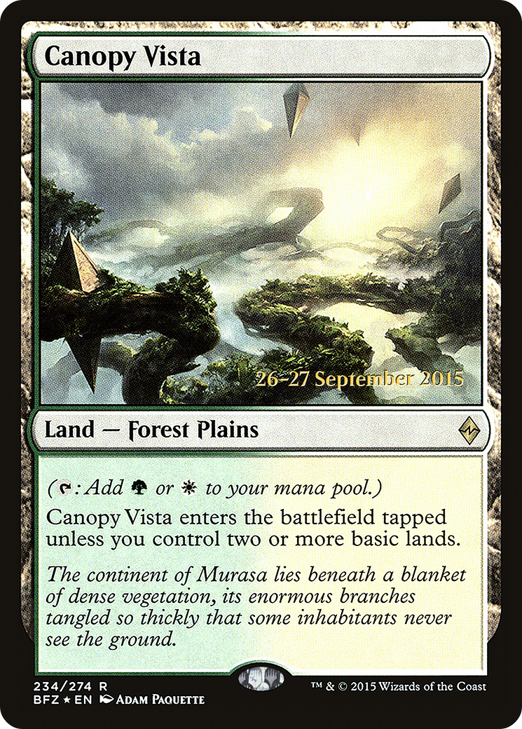 Canopy Vista (PRE-234) [Battle for Zendikar Promos] Foil