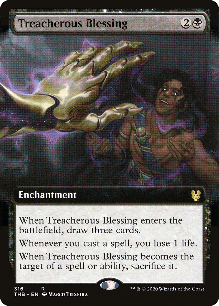 Treacherous Blessing (Extended Art) (THB-316) [Theros Beyond Death]