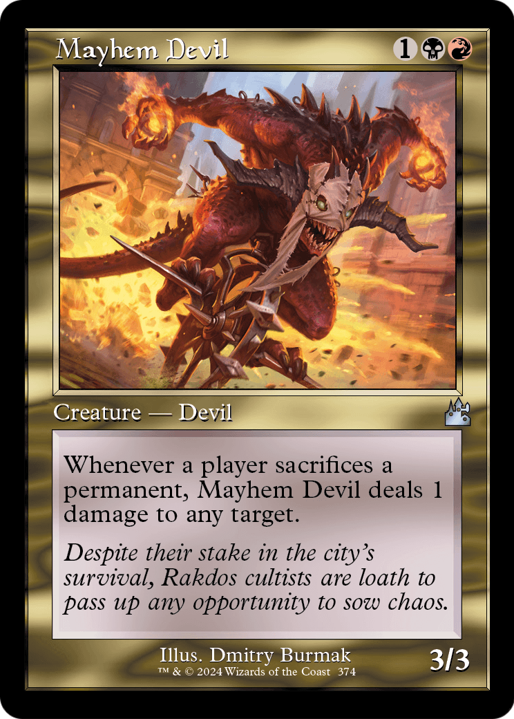Mayhem Devil (Retro Frame) (RVR-374) [Ravnica Remastered]