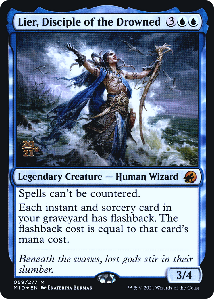 Lier, Disciple of the Drowned (PRE-059) [Innistrad: Midnight Hunt Promos] Foil