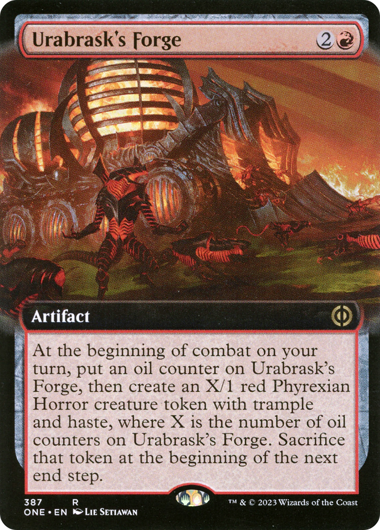 Urabrask's Forge (Extended Art) (ONE-387) [Phyrexia: All Will Be One]