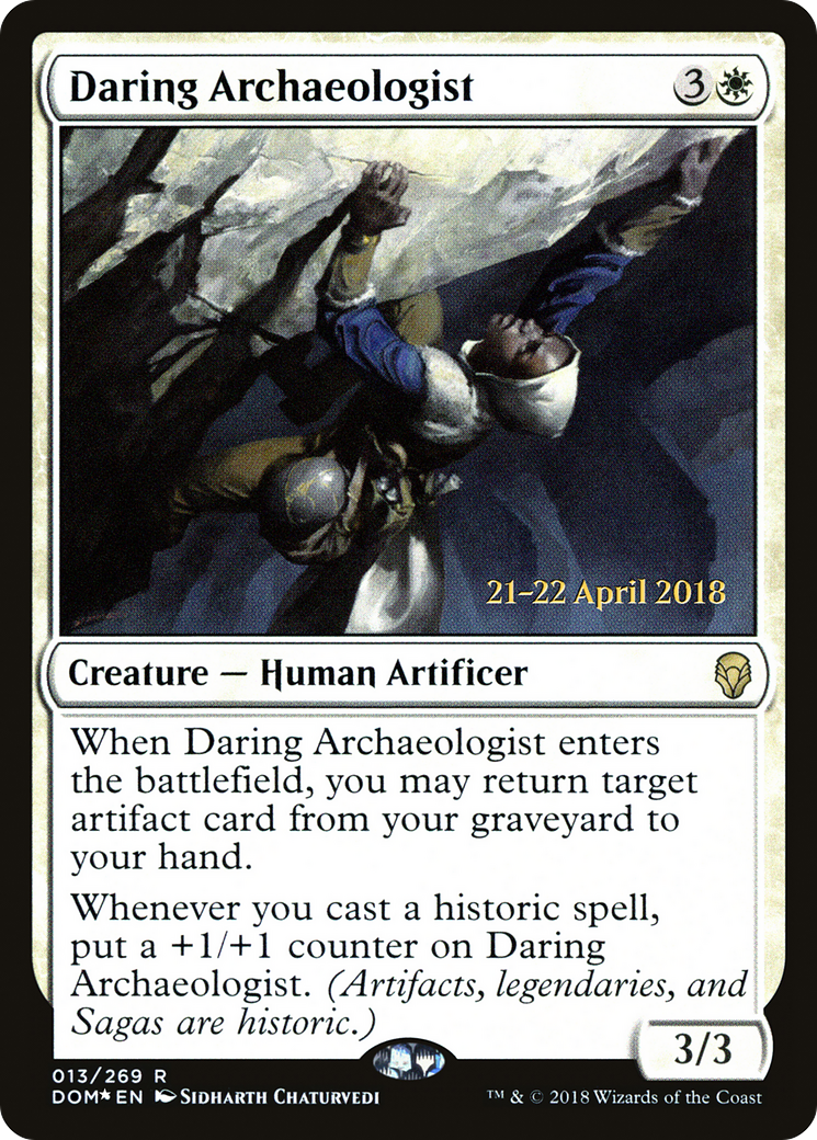 Daring Archaeologist (PRE-013) [Dominaria Promos] Foil