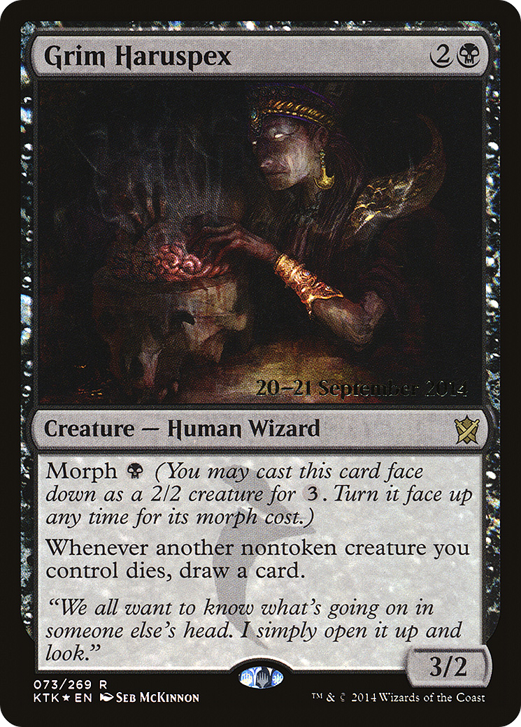 Grim Haruspex (PRE-073) [Khans of Tarkir Promos] Foil