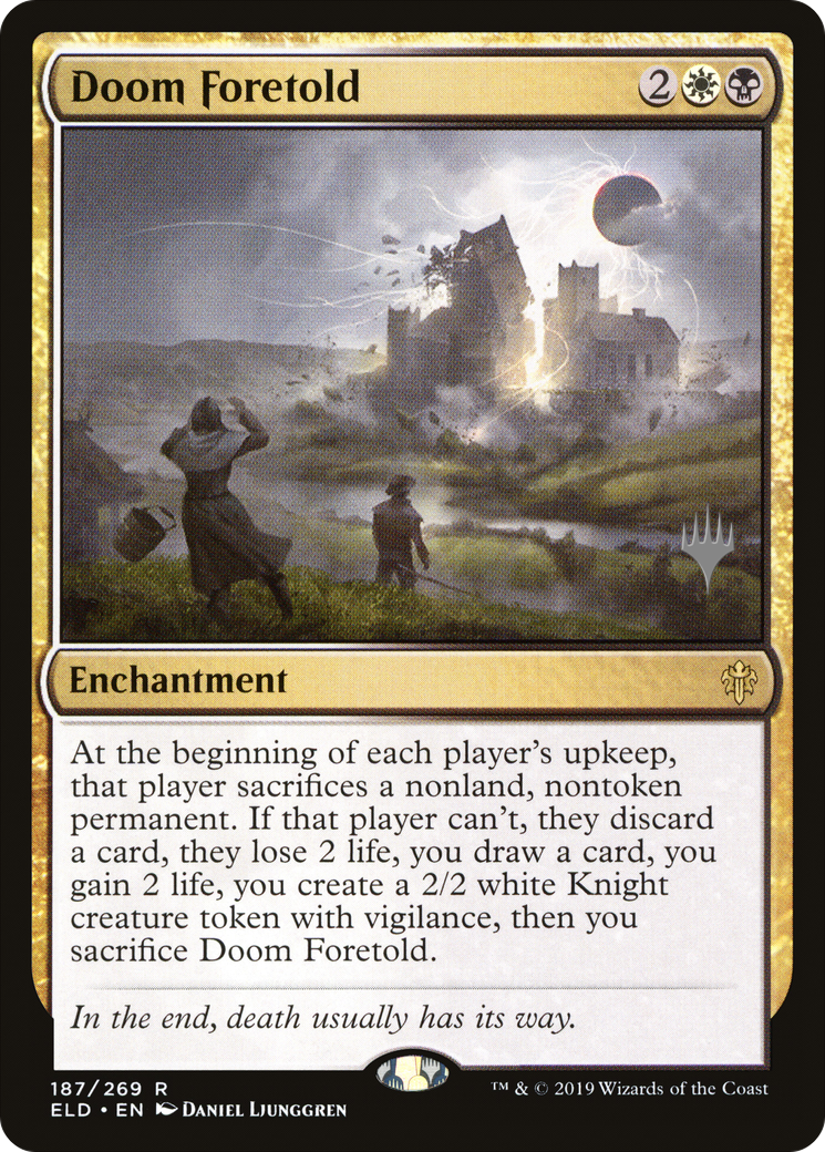 Doom Foretold (PPELD-187) [Promo Pack: Throne of Eldraine Promos] Foil