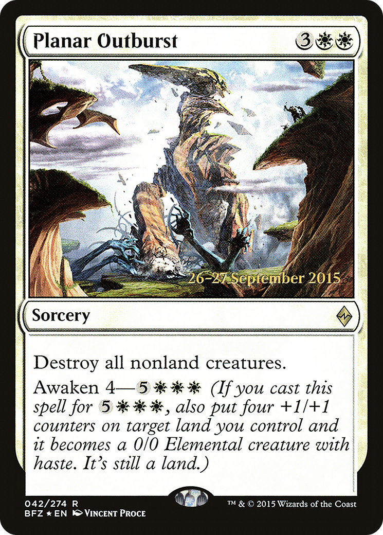 Planar Outburst (PRE-042) [Battle for Zendikar Promos] Foil
